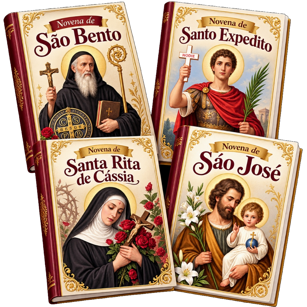 Guias de Novena de São Bento, Santo Expedito, Santa Rita de Cássia e São José